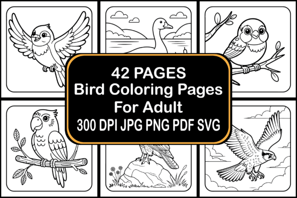 42 Bird Coloring Pages for Adults
