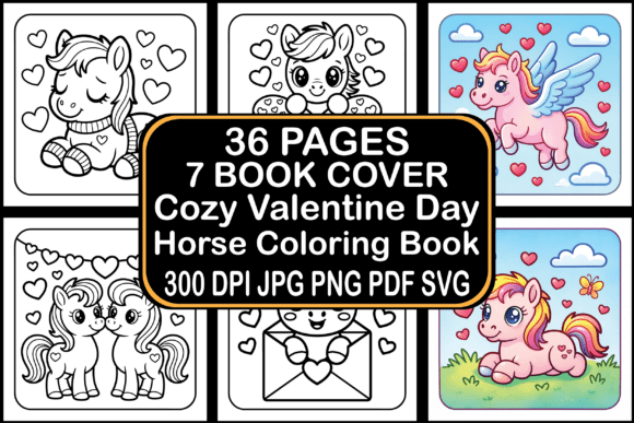 Cozy Valentine Day Horse Coloring Book: A Creative and Profitable Opportunity for Adults