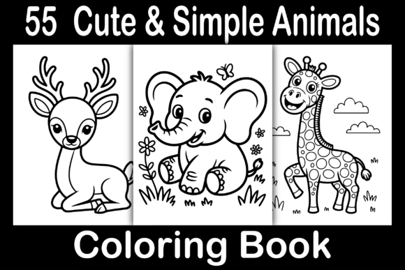 Cute Simple Animals Coloring Book: A Complete Guide to Creative Relaxation and KDP Success