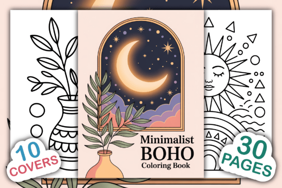 Minimalist Boho Coloring Book