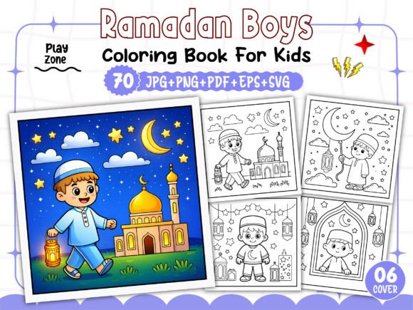 Ramadan Coloring Book for Boys Ages 4-8: A Creative Way to Teach Faith and Values