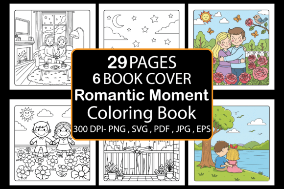 Romantic Moment Coloring Book