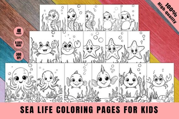 Sea Life Coloring Pages for Kids: A Creative Underwater Adventure