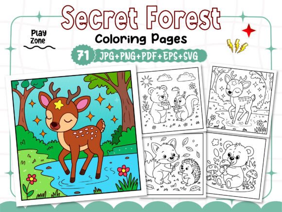 Secret Forest Coloring Pages for Adults: A Creative Escape for Mindful Relaxation