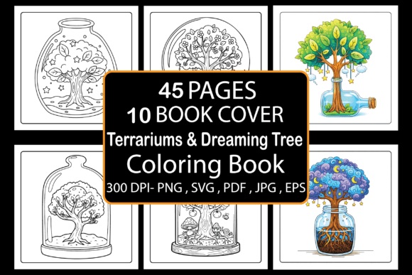 Terrariums Dreaming Tree Coloring Book: A Creative Escape for Relaxation and Publishing Success