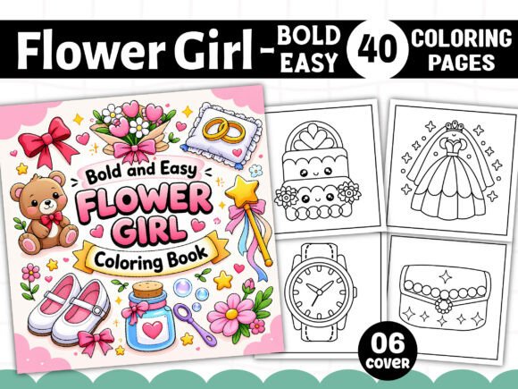 The Bold and Easy Flower Girl Coloring Book: Your All-in-One Solution for KDP Interiors and Creative Relaxation