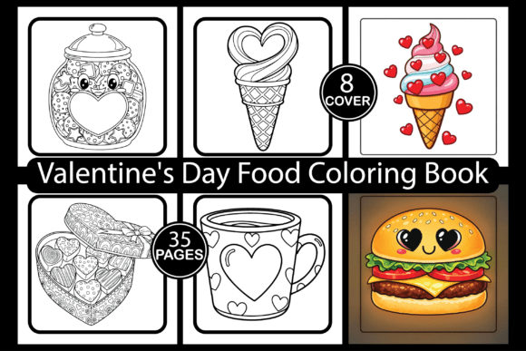 Valentine's Day Food Coloring Book